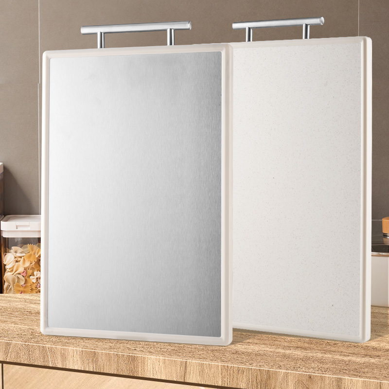 How can a practical double-sided cutting board made of antibacterial material protect your kitchen diet?