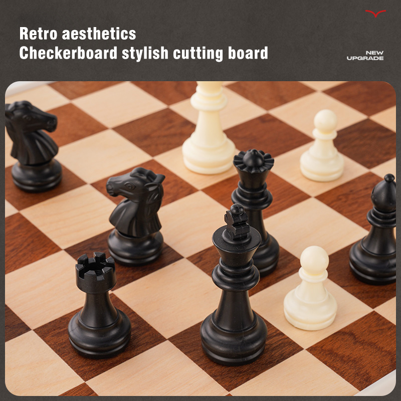 How does a double-sided antibacterial cutting board use different colors or textures to distinguish between raw and cooked foods, thus preventing cross-contamination?